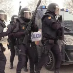 Agentes de la Unidad de Prevenci�n y Reacci�n (UPR) de la Polic�a Nacional